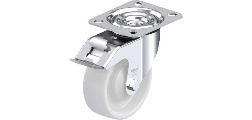 BLICKLE - Roulette pivotante à frein Ø 100mm bandage polyamide PA 6.6 150kg - LE-PO 100KA-FI