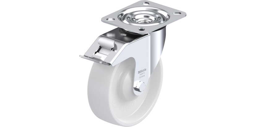 BLICKLE - Roulette pivotante à frein Ø 125mm bandage polyamide PA 6.6 150kg - LE-PO 125KA-FI