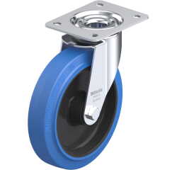 BLICKLE - Roulette pivotante Ø 200mm bandage caoutchouc NR 300kg - LE-POEV 200R-SB