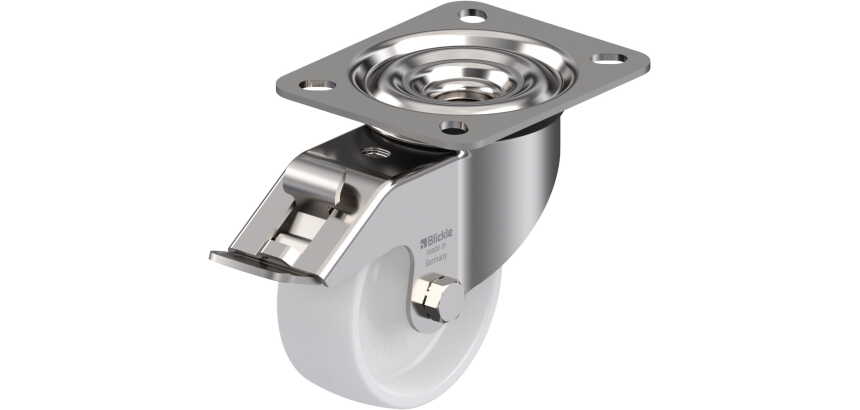 BLICKLE - Roulette pivotante à frein Ø 80mm bandage polyamide PA 6.6 150kg - LEX-PO 80G-FI