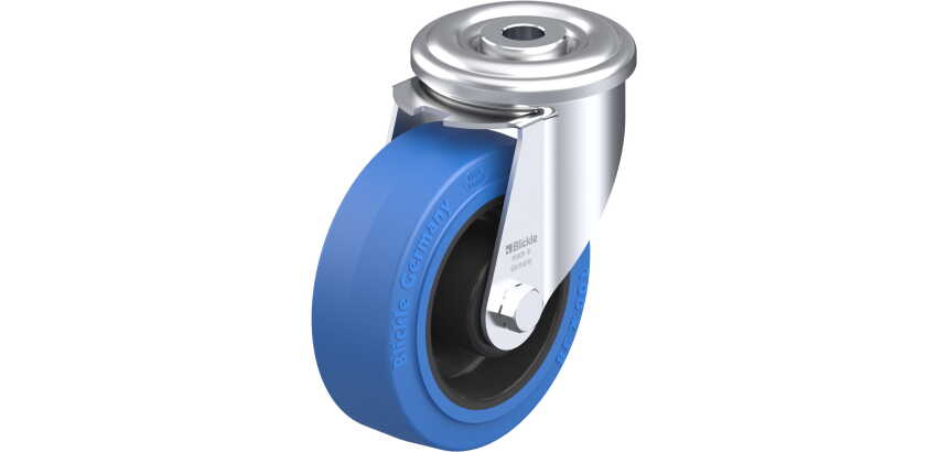 BLICKLE - Roulette pivotante Ø 100mm bandage caoutchouc NR 150kg - LER-POEV 100R-SB