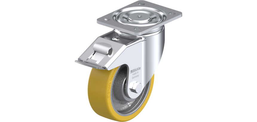 BLICKLE - Roulette pivotante à frein Ø 150mm bandage polyuréthane PU 800kg - LH-GTH 150K-FI