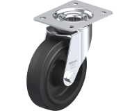 BLICKLE - Roulette pivotante Ø 160mm bandage caoutchouc NR 300kg - LE-POEV 160R
