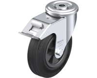 BLICKLE - Roulette pivotante à frein Ø 125mm bandage caoutchouc SBR 100kg - LER-VPP 125G-FI