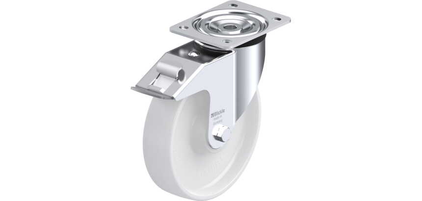 BLICKLE - Roulette pivotante à frein Ø 200mm bandage polyamide PA 6.6 400kg - L-PO 200K-FI