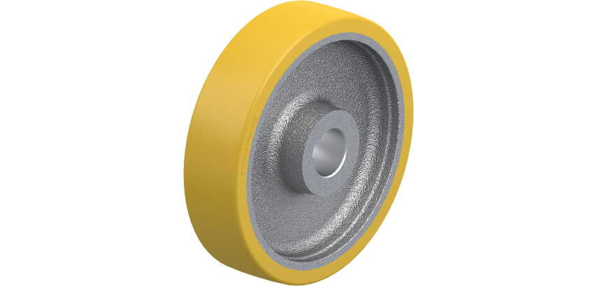 BLICKLE - Roue motrice Ø 200mm bandage polyuréthane PU 900kg - GTHN 200/35H7