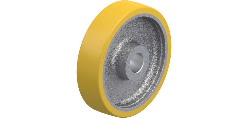 BLICKLE - Roue motrice Ø 200mm bandage polyuréthane PU 900kg - GTHN 200/35H7