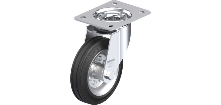 BLICKLE - Roulette pivotante Ø 150mm bandage caoutchouc SBR 135kg - LE-VE 150R
