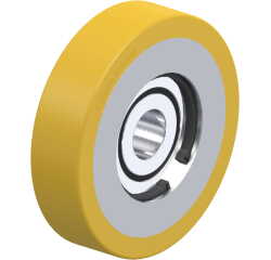BLICKLE - Galet guide Ø 100mm bandage polyuréthane PU 250kg - FSTH 100x25/20-15K