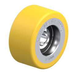 BLICKLE - Galet guide Ø 50mm bandage polyuréthane PU 140kg - FSTH 50x25/12-10K