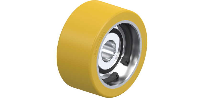 BLICKLE - Galet guide Ø 50mm bandage polyuréthane PU 140kg - FSTH 50x25/12-10K