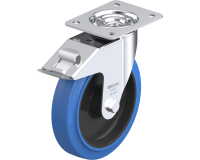 BLICKLE - Roulette pivotante à frein Ø 200mm bandage caoutchouc NR 300kg - LE-POEV 200R-FI-SB