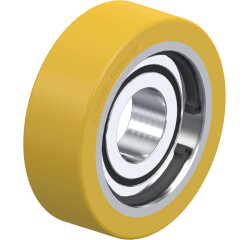BLICKLE - Galet guide Ø 75mm bandage polyuréthane PU 215kg - FSTH 75x25/25-15K