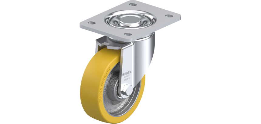 BLICKLE - Roulette pivotante Ø 125mm bandage polyuréthane PU 550kg - LH-GTH 125K-3