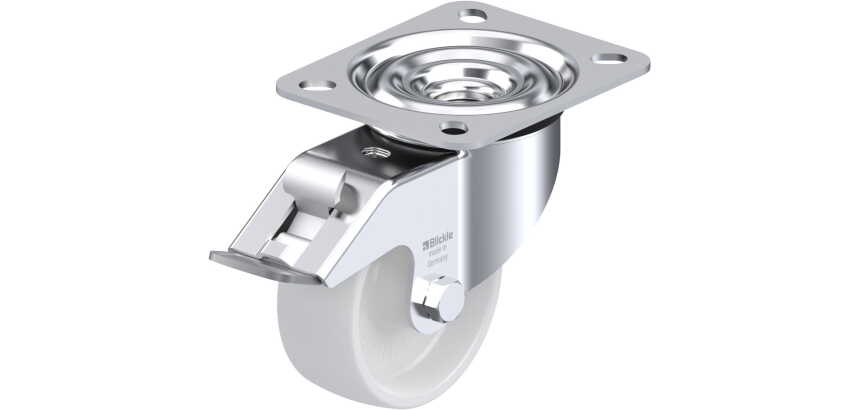 BLICKLE - Roulette pivotante à frein Ø 80mm bandage polyamide PA 6.6 150kg - LE-PO 80G-FI