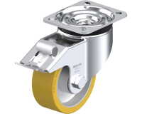 BLICKLE - Roulette pivotante à frein Ø 100mm bandage polyuréthane PU 350kg - LK-ALTH 100K-1-FI