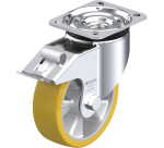 BLICKLE - Roulette pivotante à frein Ø 125mm bandage polyuréthane PU 350kg - LK-ALTH 125K-1-FI
