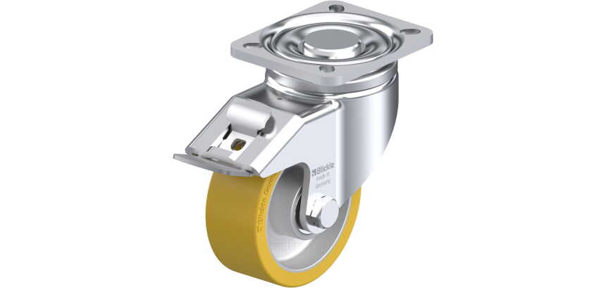 BLICKLE - Roulette pivotante à frein Ø 100mm bandage polyuréthane PU 350kg - LH-ALTH 100K-1-FI