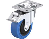 BLICKLE - Roulette pivotante à frein Ø 100mm bandage caoutchouc NR 150kg - LE-POEV 100KA-FI-SB