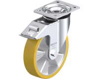 BLICKLE - Roulette pivotante à frein Ø 200mm bandage polyuréthane PU 600kg - LK-ALTH 200K-FI
