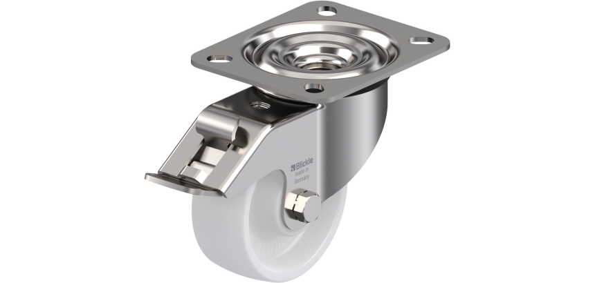 BLICKLE - Roulette pivotante à frein Ø 80mm bandage polyamide PA 6.6 150kg - LEX-PO 80XR-FI