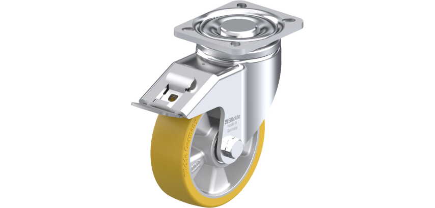 BLICKLE - Roulette pivotante à frein Ø 125mm bandage polyuréthane PU 550kg - LH-ALTH 125K-1-FI
