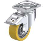 BLICKLE - Roulette pivotante à frein Ø 100mm bandage polyuréthane PU 450kg - LH-GTH 100K-1-FI