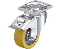 BLICKLE - Roulette pivotante à frein Ø 100mm bandage polyuréthane PU 450kg - LH-GTH 100K-1-FI