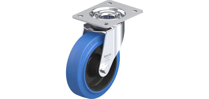 BLICKLE - Roulette pivotante Ø 160mm bandage caoutchouc NR 300kg - LE-POEV 160R-SB