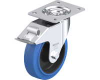 BLICKLE - Roulette pivotante à frein Ø 160mm bandage caoutchouc NR 300kg - LE-POEV 160R-FI-SB