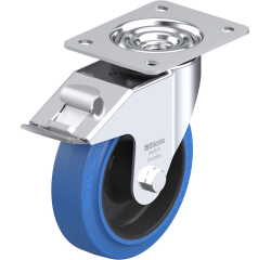 BLICKLE - Roulette pivotante à frein Ø 160mm bandage caoutchouc NR 300kg - LE-POEV 160R-FI-SB