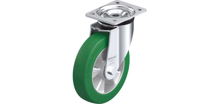 BLICKLE - Roulette pivotante Ø 200mm bandage polyuréthane PU 600kg - LK-ALST 200K
