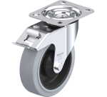 BLICKLE - Roulette pivotante à frein Ø 125mm bandage caoutchouc NR 150kg - LE-POEV 125KA-FI-SG