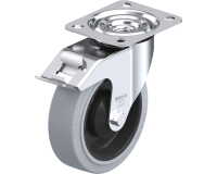 BLICKLE - Roulette pivotante à frein Ø 125mm bandage caoutchouc NR 150kg - LE-POEV 125KA-FI-SG