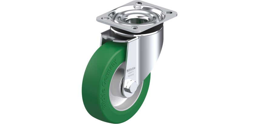 BLICKLE - Roulette pivotante Ø 125mm bandage polyuréthane PU 350kg - LK-ALST 125K-1