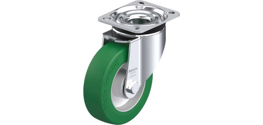 BLICKLE - Roulette pivotante Ø 125mm bandage polyuréthane PU 350kg - LK-ALST 125K-1