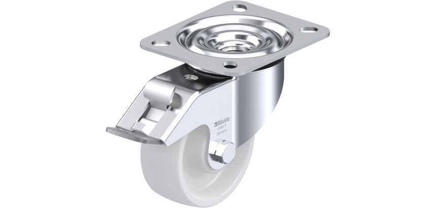 BLICKLE - Roulette pivotante à frein Ø 80mm bandage polyamide PA 6.6 150kg - LE-PO 80R-FI