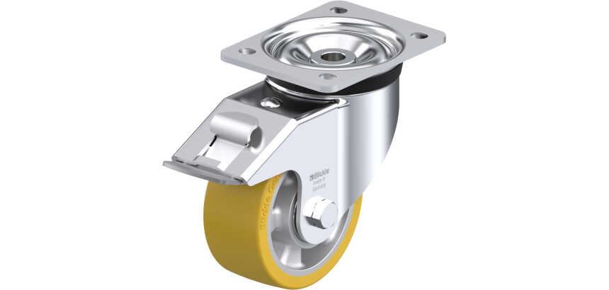 BLICKLE - Roulette pivotante à frein Ø 125mm bandage polyuréthane PU 600kg - LK-ALTH 127K-FI