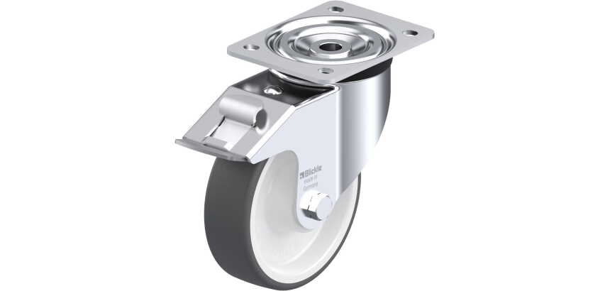 BLICKLE - Roulette pivotante à frein Ø 150mm bandage polyuréthane TPU 400kg - L-POTH 150R-FI
