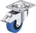 BLICKLE - Roulette pivotante à frein Ø 80mm bandage caoutchouc NR 140kg - LE-POEV 80R-FI-SB