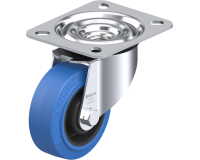 BLICKLE - Roulette pivotante Ø 80mm bandage caoutchouc NR 140kg - LE-POEV 80R-SB