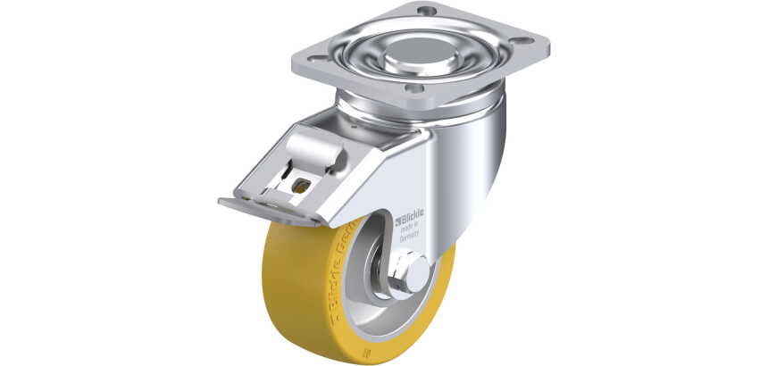 BLICKLE - Roulette pivotante à frein Ø 100mm bandage polyuréthane PU 420kg - LH-ALTH 101K-1-FI