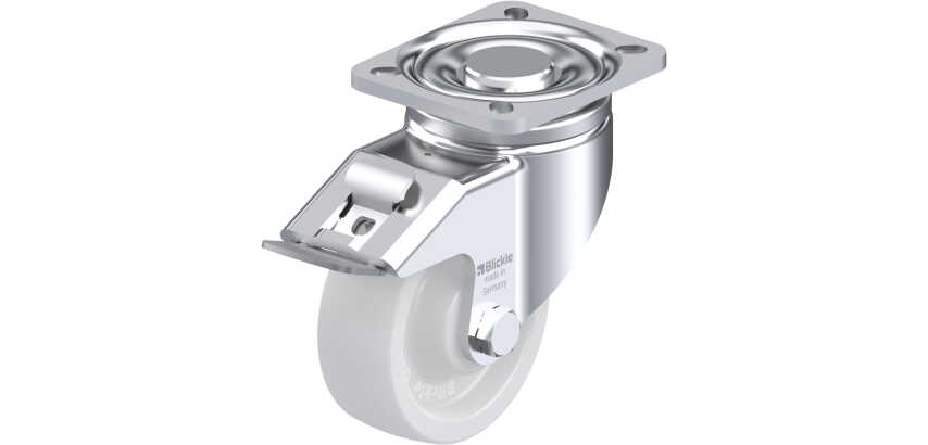 BLICKLE - Roulette pivotante à frein Ø 100mm bandage polyamide PA 6.6 500kg - LH-SPO 100G-1-FI