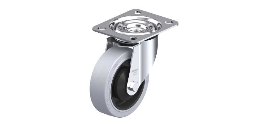BLICKLE - Roulette pivotante Ø 100mm bandage caoutchouc NR 150kg - LE-POEV 100KA-SG