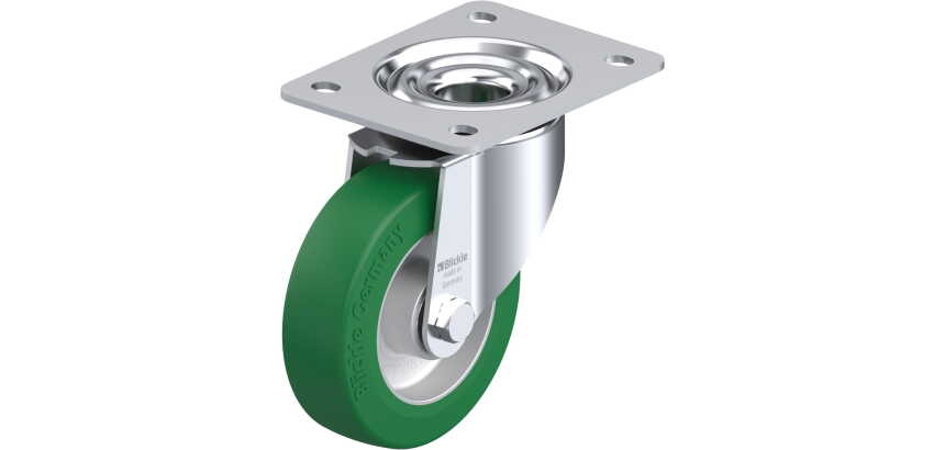 BLICKLE - Roulette pivotante Ø 125mm bandage polyuréthane PU 350kg - LK-ALST 125K-3