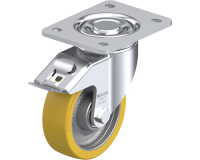 BLICKLE - Roulette pivotante à frein Ø 125mm bandage polyuréthane PU 550kg - LH-GTH 125K-3-FI