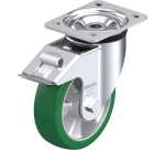 BLICKLE - Roulette pivotante à frein Ø 160mm bandage polyuréthane PU 580kg - LK-ALST 160K-FI