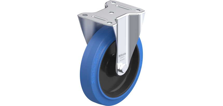 BLICKLE - Roulette fixe Ø 200mm bandage caoutchouc NR 400kg - B-POEV 200R-SB