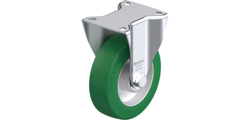 BLICKLE - Roulette fixe Ø 125mm bandage polyuréthane PU 350kg - BK-ALST 125K-1