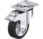 BLICKLE - Roulette pivotante à frein Ø 150mm bandage caoutchouc NR 400kg - L-ALEV 150K-FI